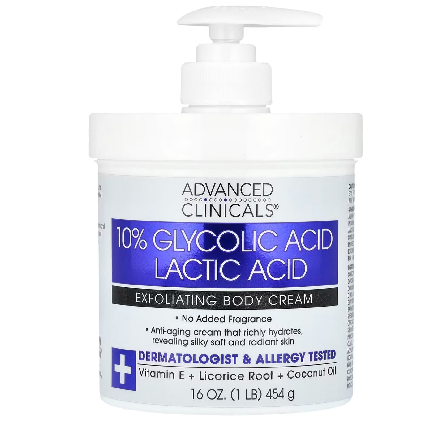 كريم التقشير المتقدّم للجسم بحمض الجليكوليك واللاكتيك