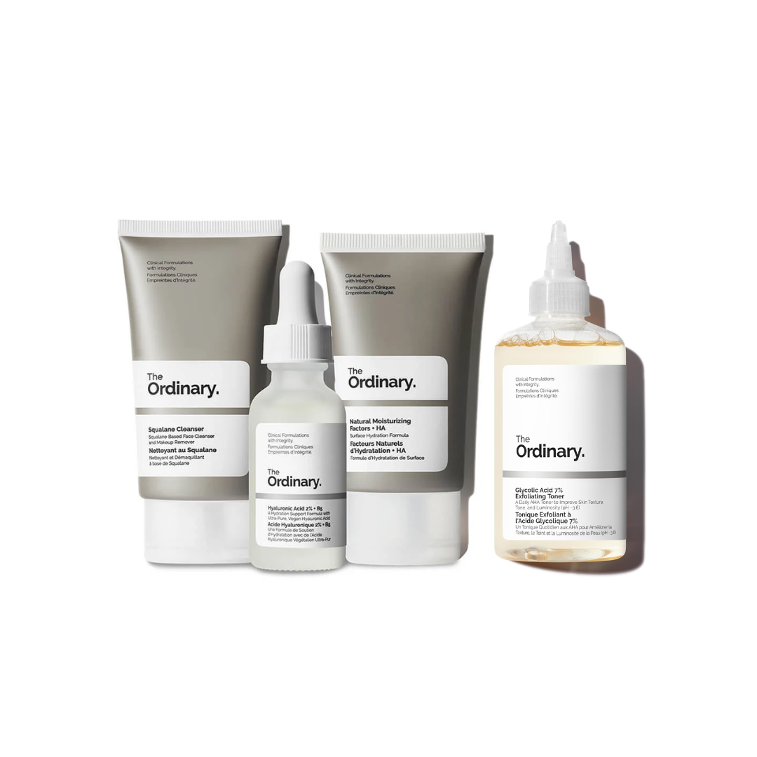 روتين يومي متكامل للعناية بالبشرة – تنظيف، ترطيب، وتقشير لطيف