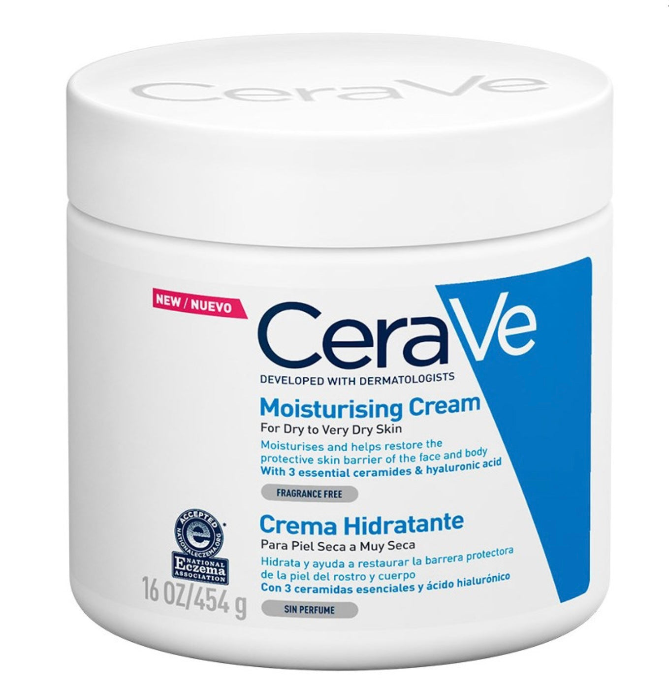 CeraVe - كريم مرطب للوجه والجسم للبشرة الجافة إلى الجافة جدًا 454 جرام