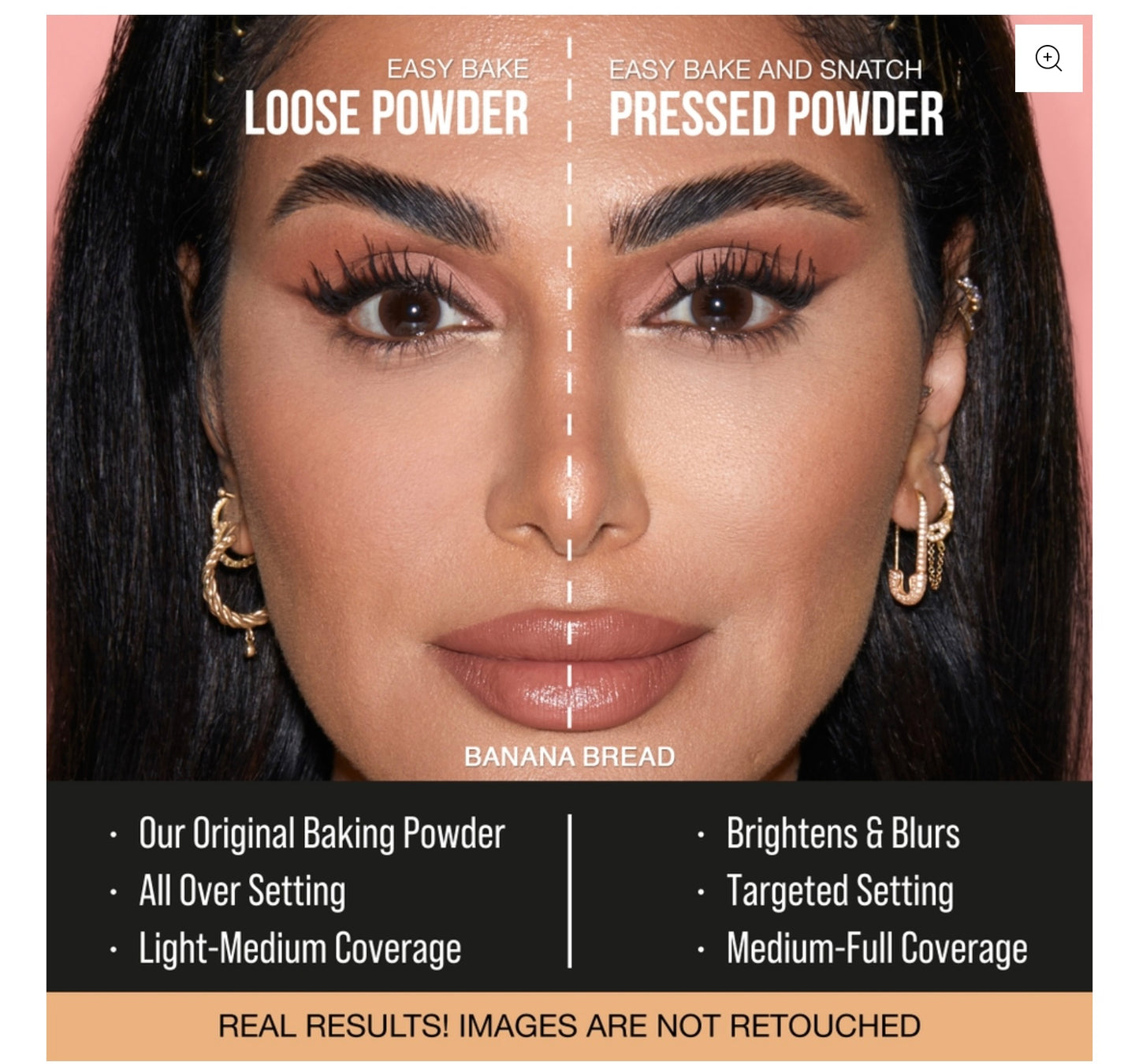 HUDA BEAUTY EASY BAKE AND SNATCH PRESSED POWDER - banana bread