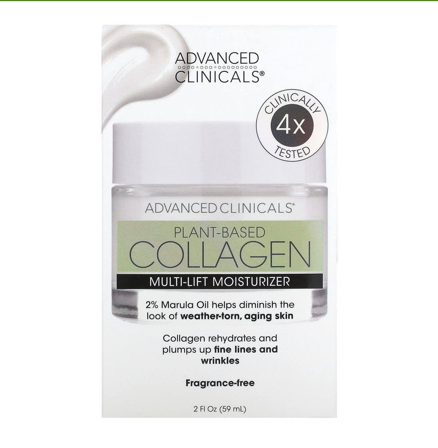 Advanced clinicals كريم كولاجين نباتي مرطب متعدد لشد البشرة ٥٩مل