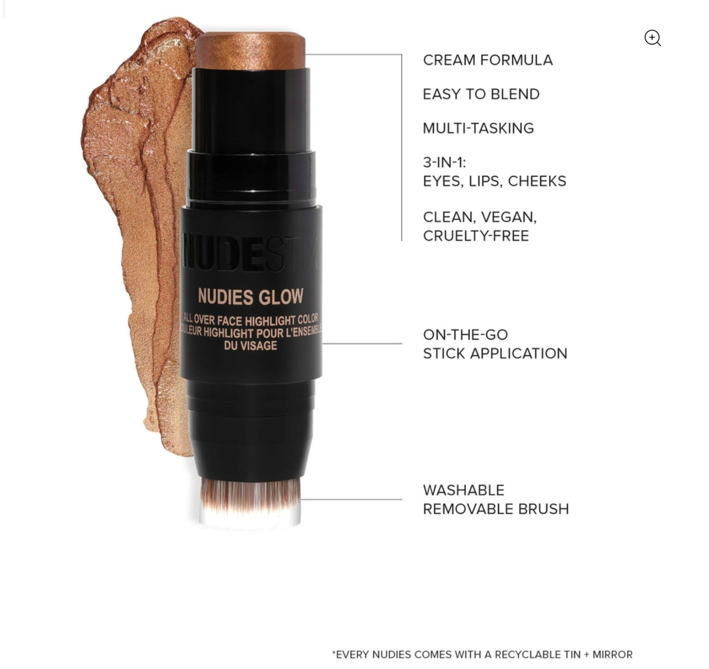 نودستيكس نوديز لإضاءة الوجه بالكامل بلون بني سكري، بيبي 