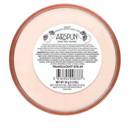 Airspun loose powder face - شفاف مع تغطية إضافية