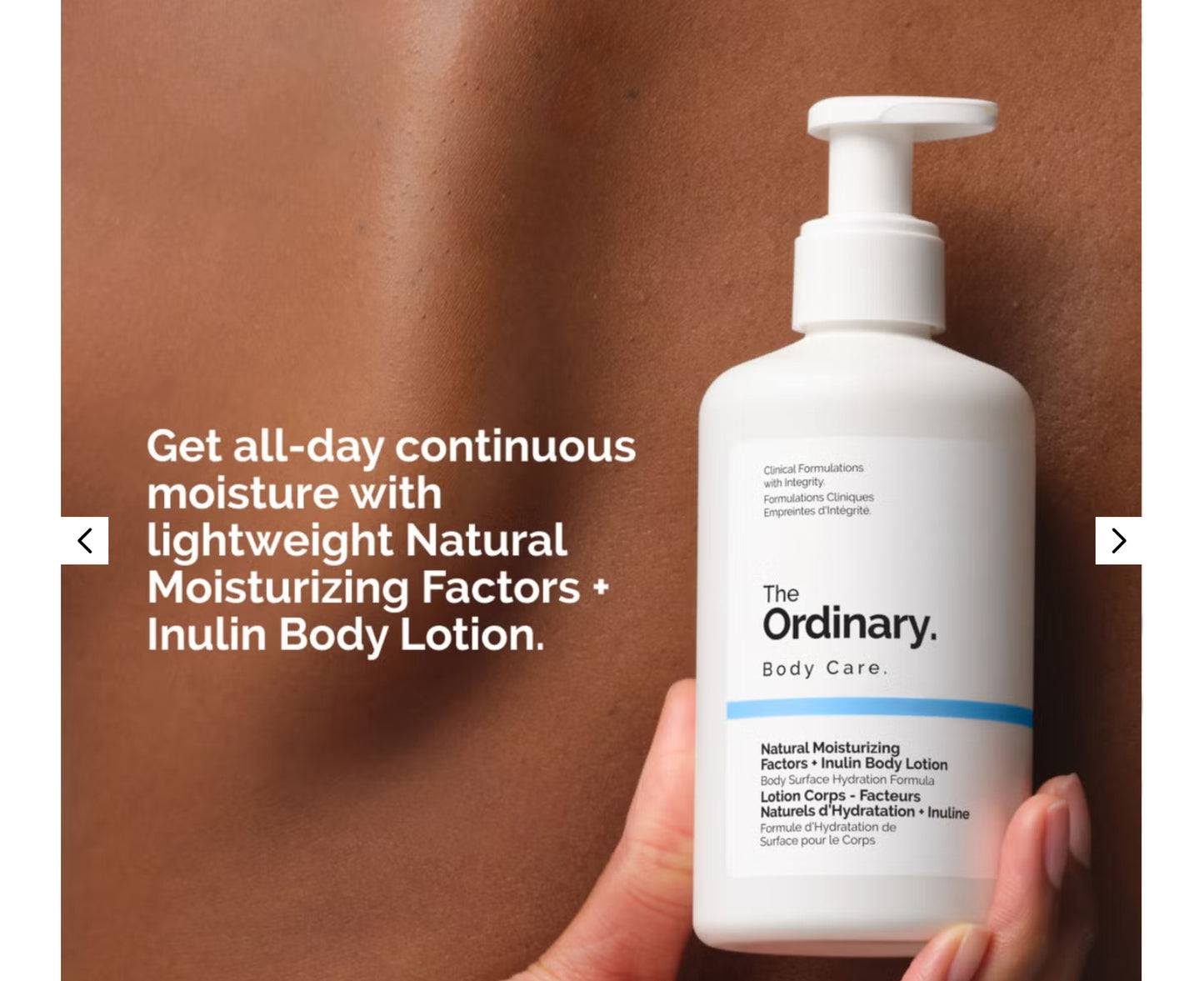 لوشن الجسم بعوامل الترطيب الطبيعية والإينولين