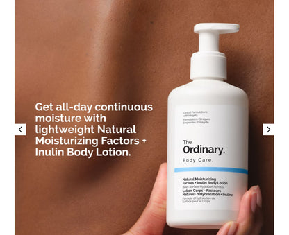 لوشن الجسم بعوامل الترطيب الطبيعية والإينولين