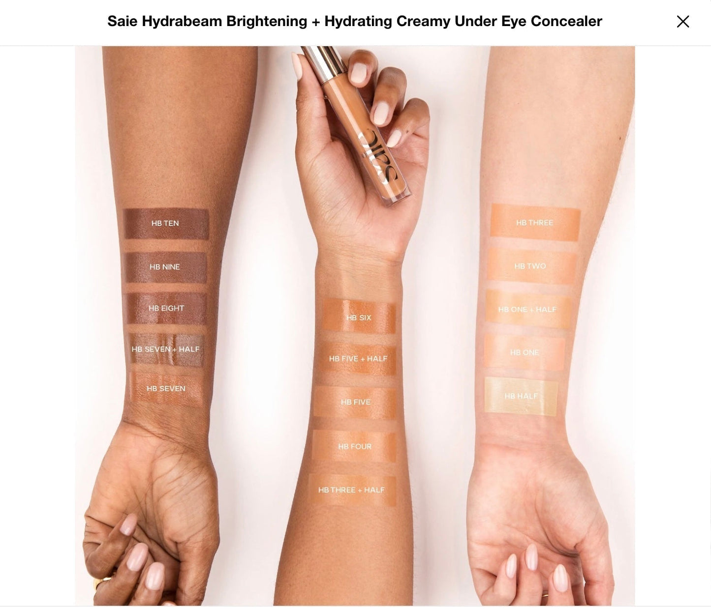خافي العيوب SAIE HYDRABEAM SHEER BRIGHTENING UNDER EYE CONCEALER 9 