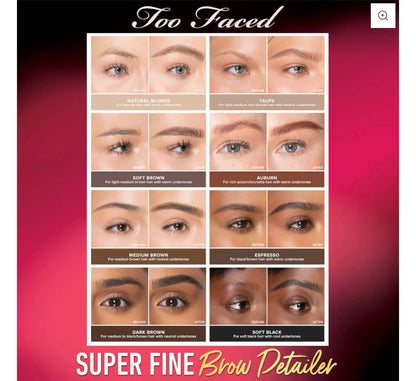 TOO FACED SUPERFINE BROW DETAILER ULTRA SLIM BROW PENCIL - NATURAL BLONDE