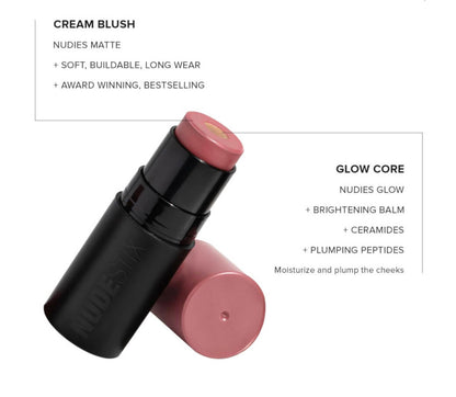 NUDESTIX NUDIES MATTE AND GLOW CORE ALL OVER FACE BLUSH COLOUR - PINK ICE