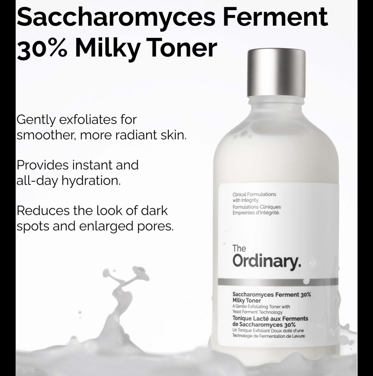 تونر حليبي من ذا اورديناري يحتوي على 30% من مخمر الخميرة 100 مل