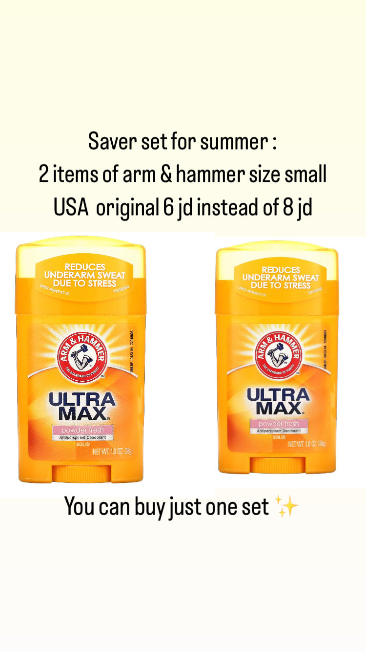 بكج مزيل تعرق آرم آند هامر  حجم صغير - عدد ٢