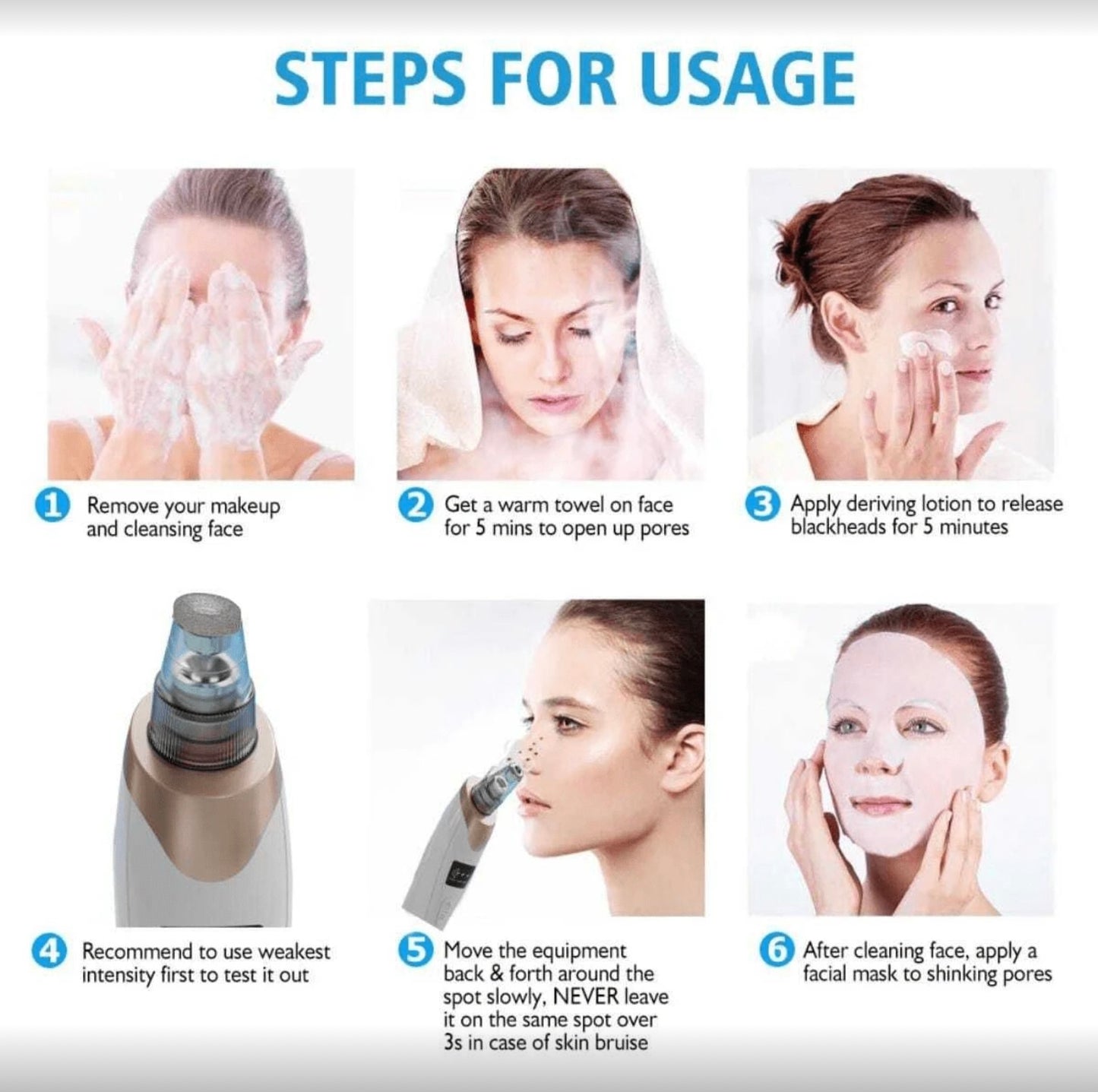 جهاز رائع للتخلص من الرؤوس السوداء و تنظيف الوجه